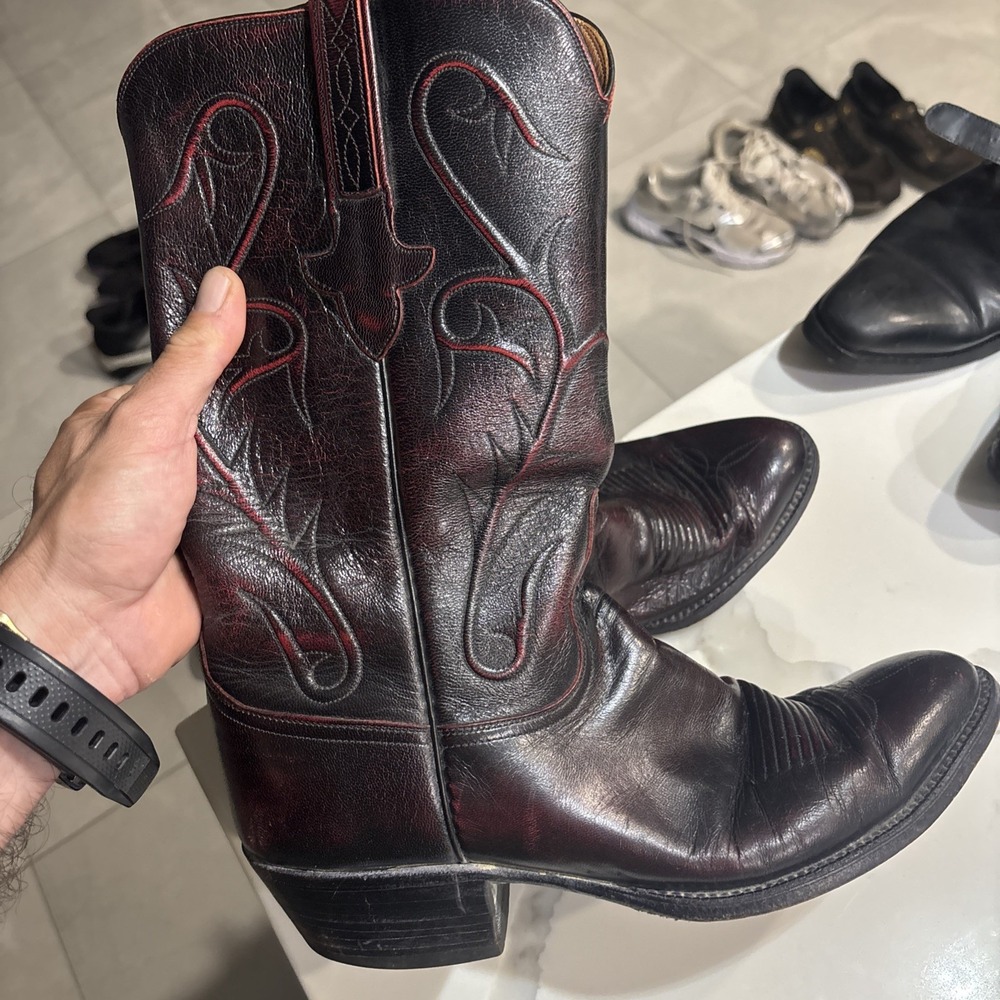 lucchese boots 10d L681464 Black Cherry